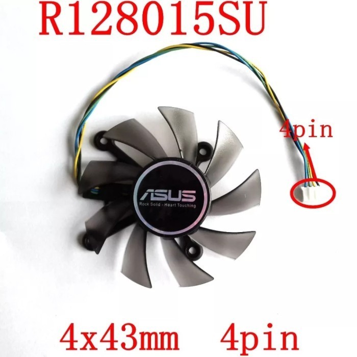 Fan Kipas Gtx 750Ti 560 550Ti Hd7850 7770 8600 9800G 75Mm 4Pin