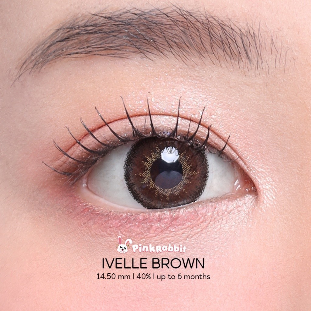 Pinkrabbit Soflens IVELLE BROWN Anti Iritasi Super Nyaman (Normal Minus 0.50-10.00)