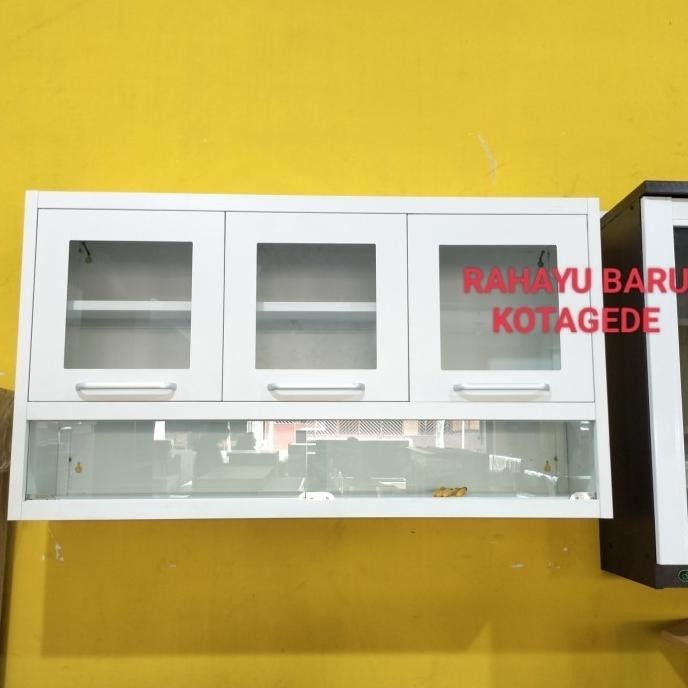 Terbatas Kitchen Set Besi 3 Pintu Lemari Dapur Atas Rak Dapur Besi Heldotara