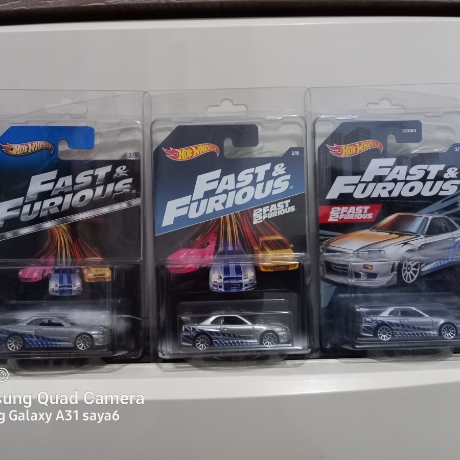 Hotwheels Paket 3 Pcs Nissan Skyline R34 Fast Furious