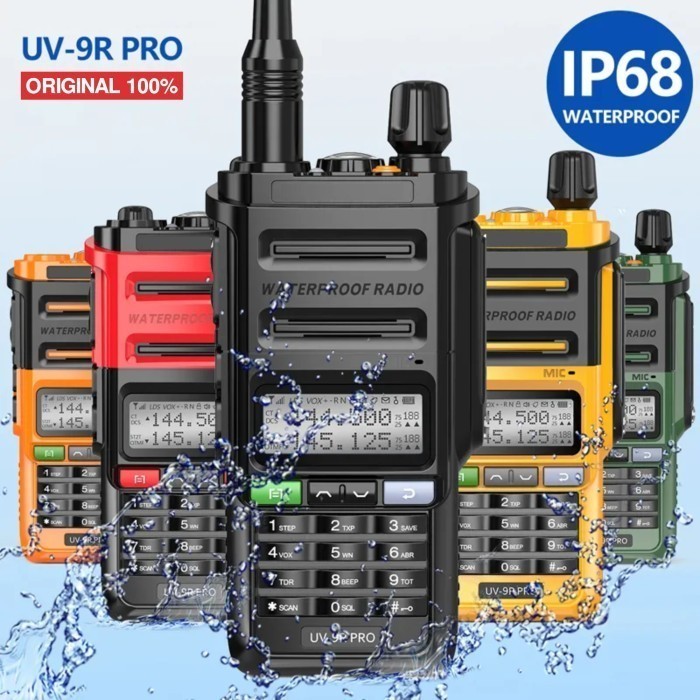 HT WATERPROOF BAOFENG UV9R PRO WALKIE TALKIE ANTI AIR DUALBAND VHF UHF