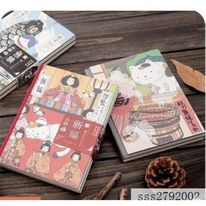 

Premium Cute Japanese Cat MINI NOTE BOOK JA6 Journal Agenda Travel
