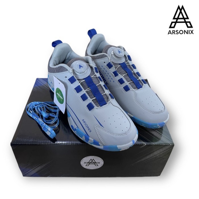 Sepatu Badnton Arsonix Camo Blue ( Free Tali Sepatu )