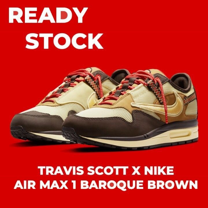 Travis Scott X Nike Air Max 1 Baroque Brown