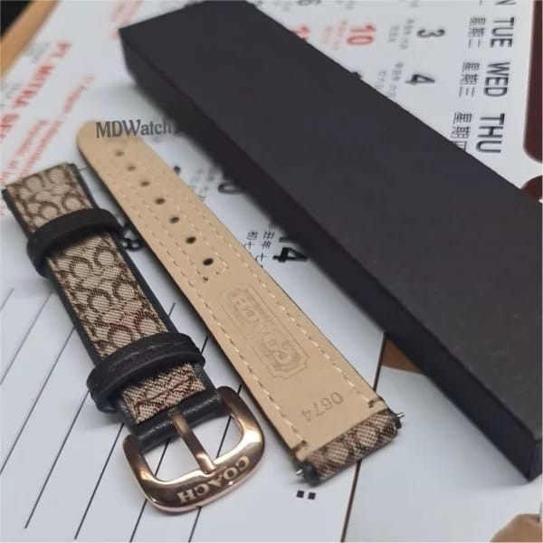 Strap Coach Jam Tangan Kulit Leather Genuine 15Mm Promo