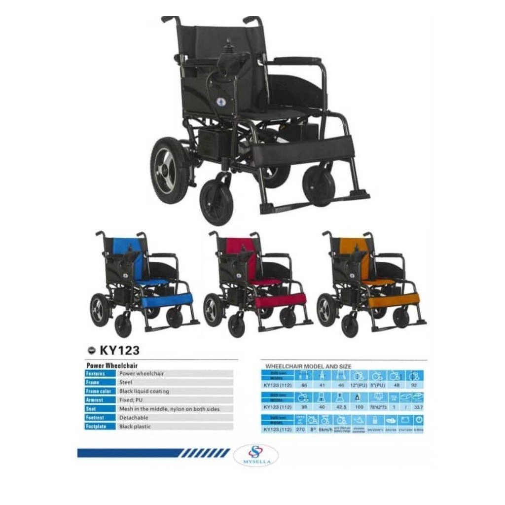 MYSELLA WHEELCHAIR TIPE KY123/ KURSI RODA ELEKTRIK/WARNA LENGKAP