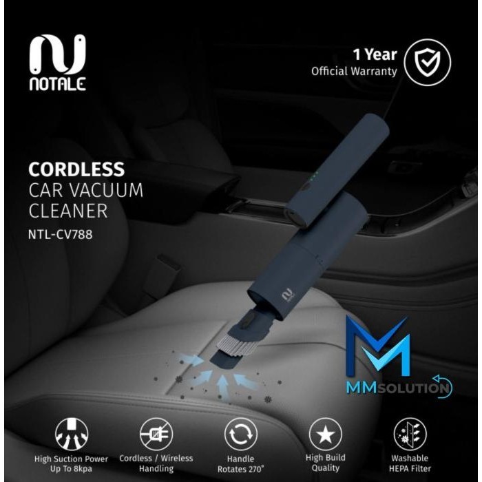 NOTALE PORTABLE CAR VACUUM CLEANER WIRELESS 8000KPA ASLI