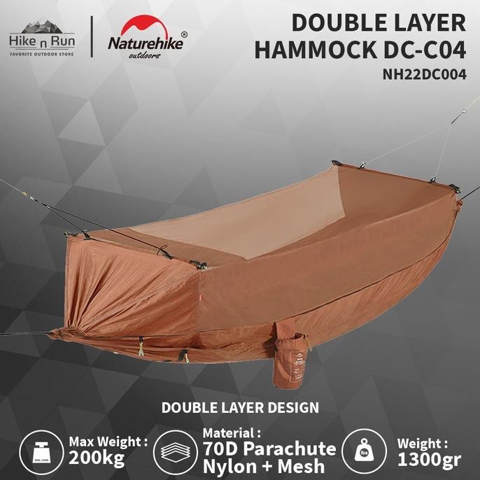 Hammock Single Naturehike DC-C04 NH22DC004 Double Layer Bushcraft