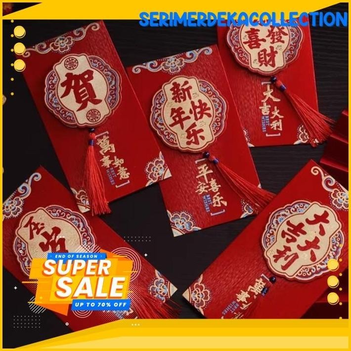 

KERTAS AMPLOP ANGPAO FU FUK HOKI IMLEK 2023 GLITTER ANGPAO TEBAL 6PCS BEST SELLER