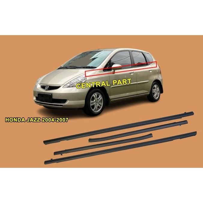 Pelipit Karet Kaca List Kaca Luar 4 Pintu Jazz Gd3 2004 2005 2006 2007