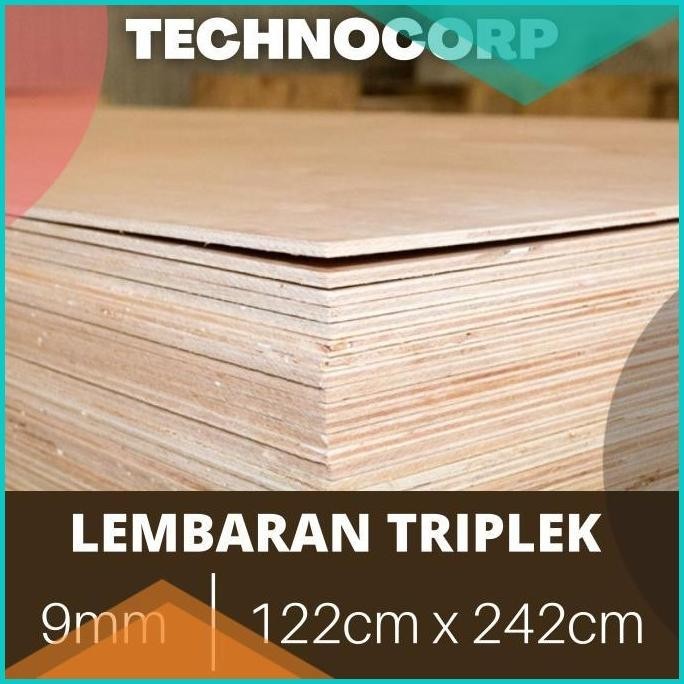 LEMBARAN KAYU TRIPLEK 9MM / KEPING MULTIPLEK PLAFON ASBES DINDING 9 MM