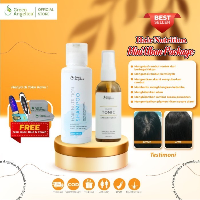 Tonic Anti Uban Dan Shampo Green Angelica Mengatasi Masalah Uban