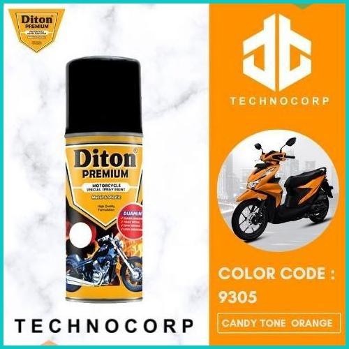 Cat Semprot DITON PREMIUM 9305 CANDY TONE ORANGE / SMOKE MIKA SEIN 19F