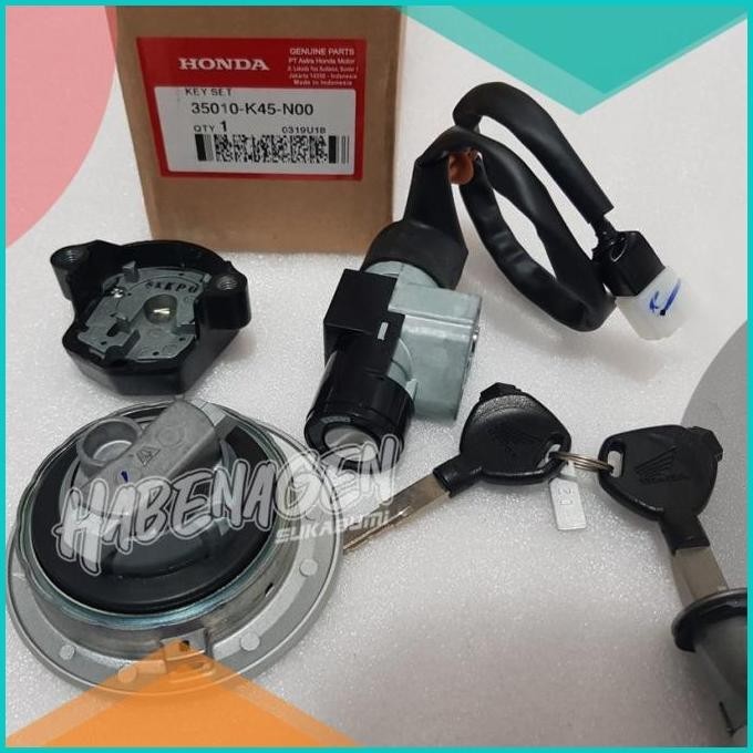 kunci key set kontak tutup tangki jok assy cbr 150 r non led ORI AHM 1