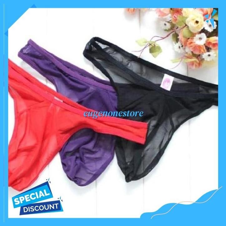 SEXY CD PRIA TRANSPARAN BRIEFS UNDERWEAR BOXER CELANA Y EKSLUSIF 