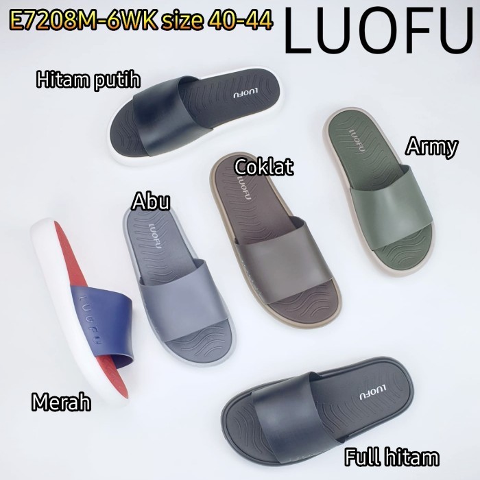 E7208M-6Wk Luofu Jelly Sandal Selop Pria Sendal