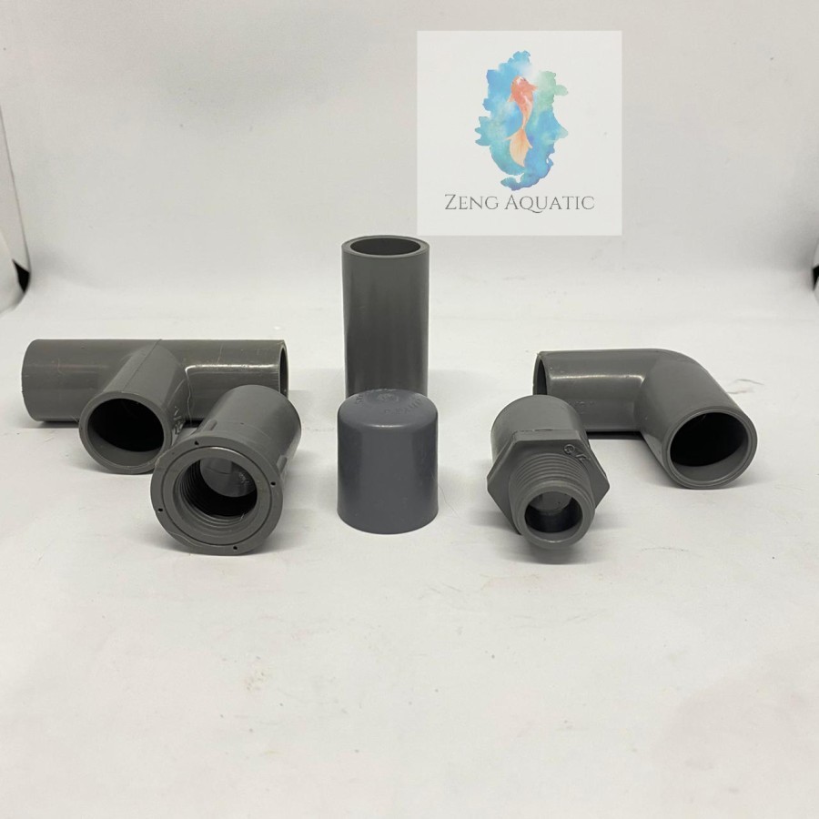 ZA Sambungan pipa Reducer 3/4 inch ke 1/2 inch PVC-REDUCER-3/4KE1/2INCH