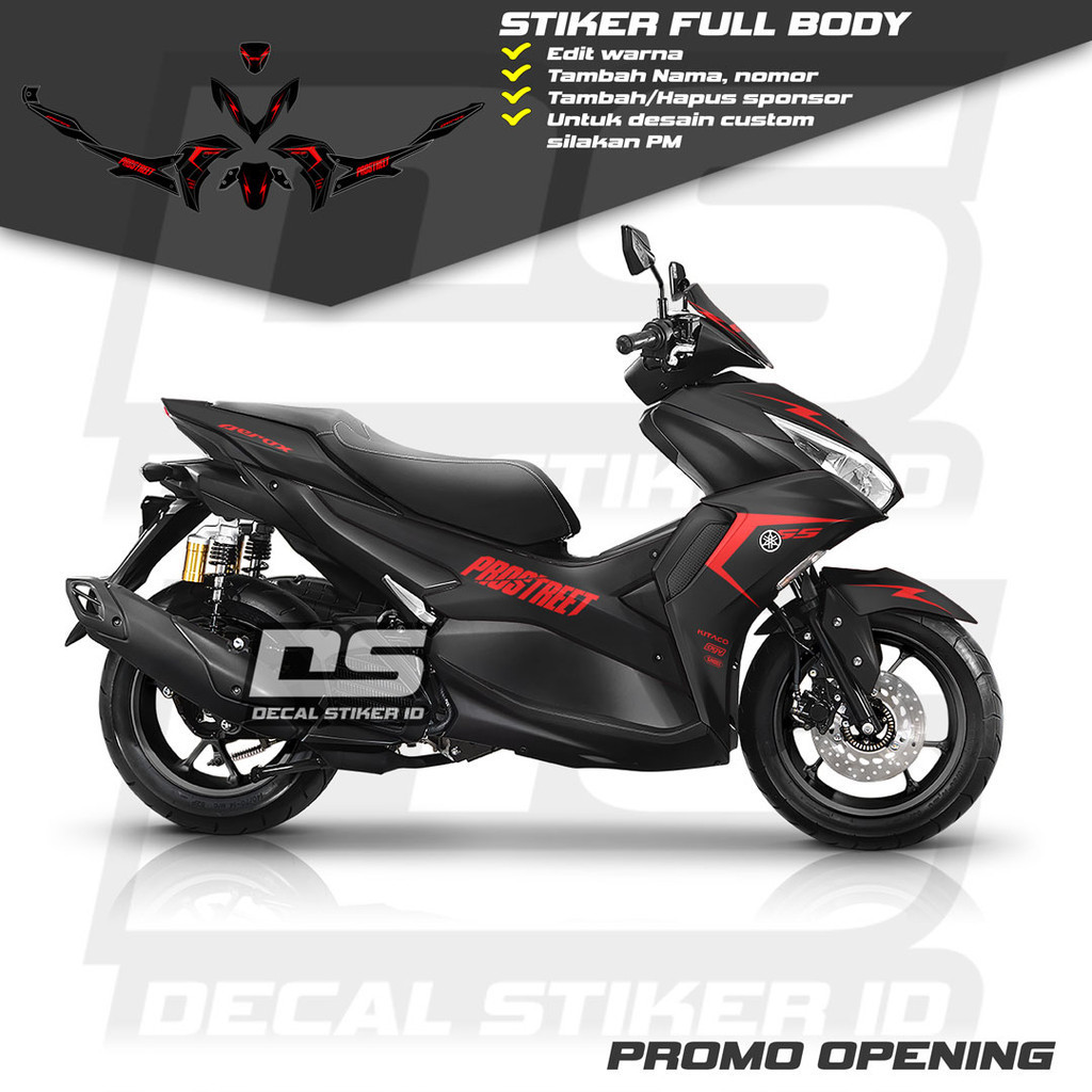 Decal Aerox connected Full Body Keren Stiker Aerox connected Full Body Keren Striping Aerox connecte