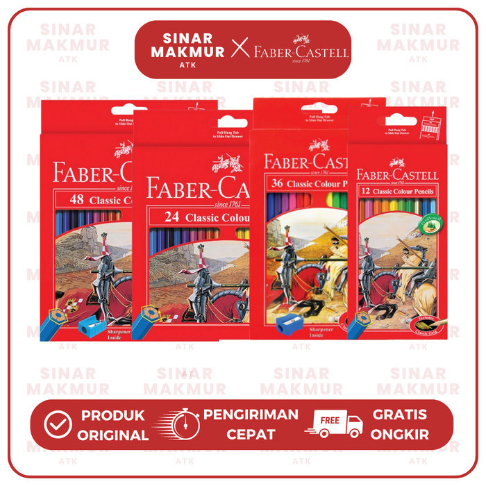 

Pensil Warna/Classic Color Pencil 12/24/36/48 Warna Faber Castell