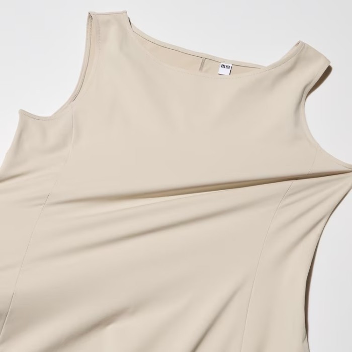 Women Gaun Ultra Stretch Tanpa Lengan Dress Airism Jastip Uniqlo Sale Termurah