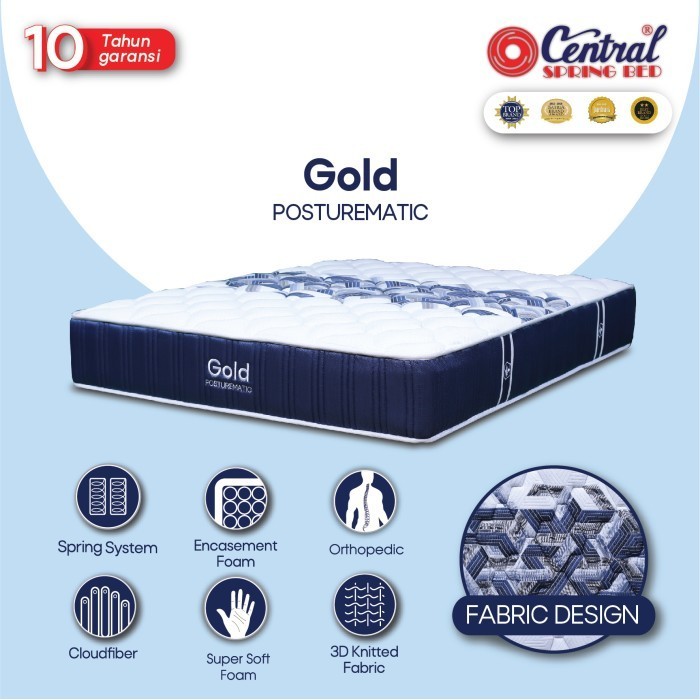 Kasur Central Springbed Gold Maestro Posturematic Ukuran 160 X 200 Cm