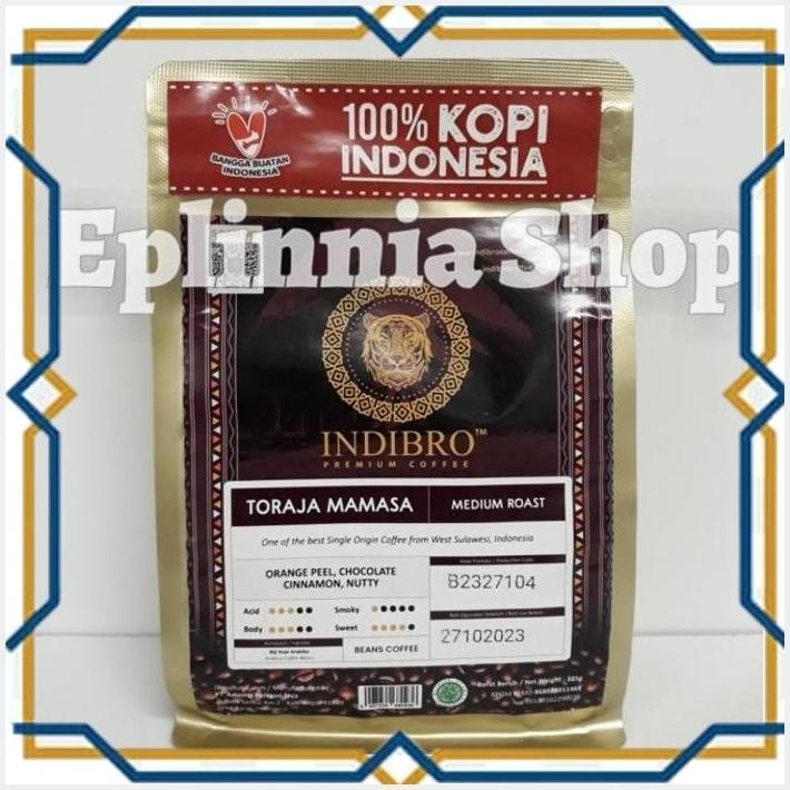 

[EPL] INDIBRO TORAJA MAMASA MEDIUM ROAST BEANS COFFEE 225 GR - KOPI BIJI