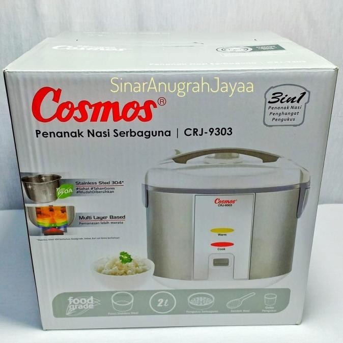 Cosmos Penanak Nasi Serbaguna Crj9303 Panci Stainless Steel Magic Com Olivianashayra