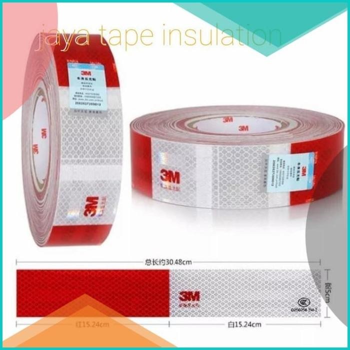 stiker reflector 3m merah putih -skotlet reflective 3m 19F3B2024 perka