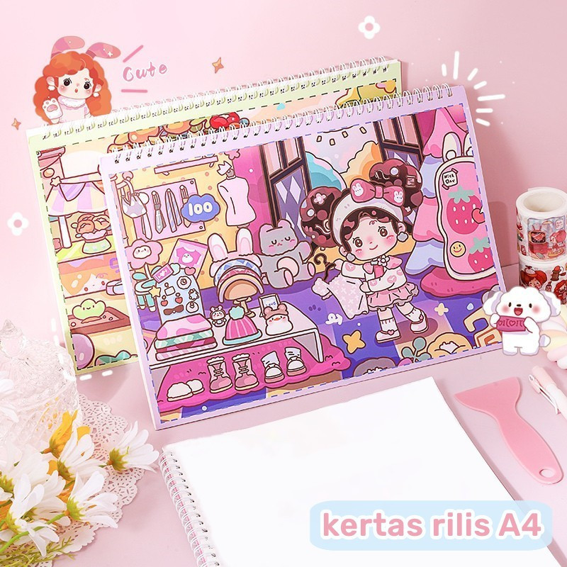 

FREE SHIPPING / READY BALI 40 LEMBAR A4 BUKU TEMPEL STIKER LUCU KARTUN ALBUM STIKER UNTUK SIMPAN STIKER SPATULA TEMPAT KOLEKSI BUKU STICKER MOTIF AESTHETIC BISA DIGUNAKAN BERULANG KALI