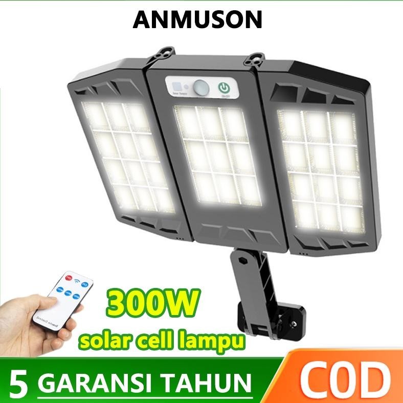 Anmuson Lampu Solar 300W  Lampu Solar Cell Lampu Solar Lampu Putih Lampu Solar Cell Lampu Outdoor