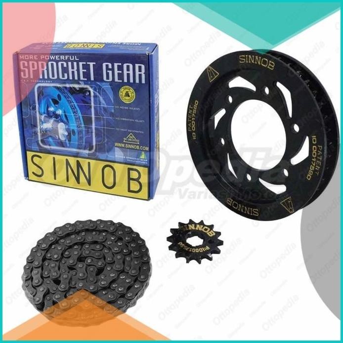 Chain Kit Gear Set Rantai Motor Sinnob Colour Chain Gold Yzf R25 Hitam