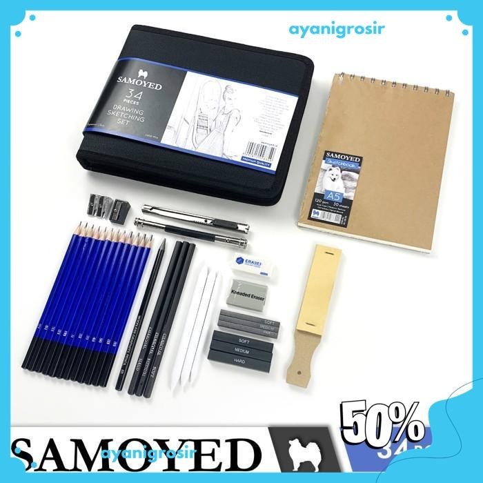 

PERALATAN GAMBAR SKETSA / DRAWING SKETCHING SET SAMOYED P34 BEST PRODUK