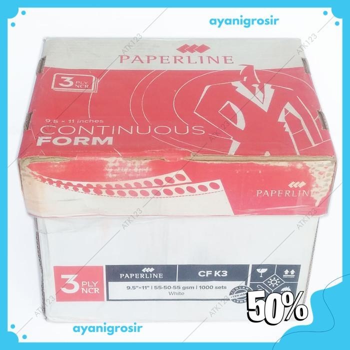 

CONTINUOUS FORM PAPERLINE 3 PLY 9 1/2 X 11 IN (K3) BEST SELLER