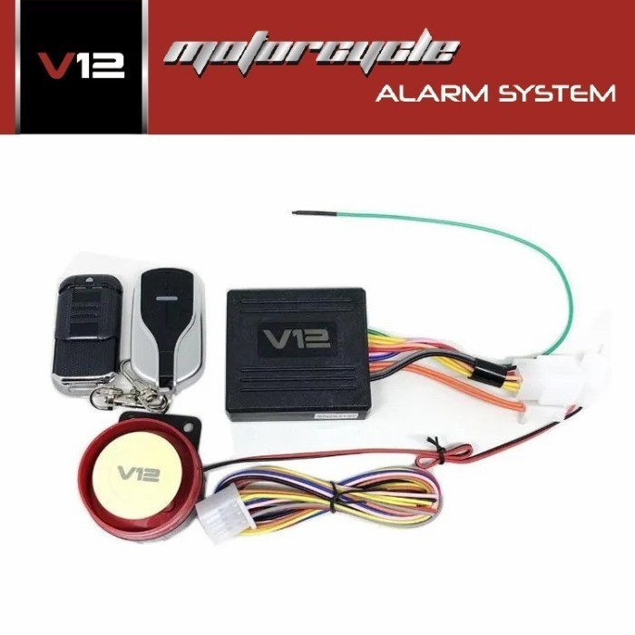 Alarm Motor V12 Dengan Starter Di Remot