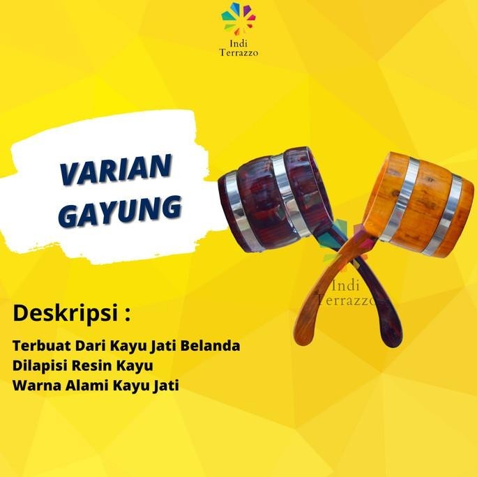 Indi Terrazzo Gayung Kayu Jati| Gayung Jati| Kayu Jati| Gayung Unik