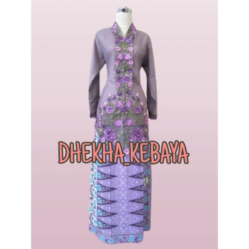 SETELAN KEBAYA ENCIM BETAWI LENGAN PANJANG/SETELAN KEBAYA ENCIM BORDIR KHAS BETAWI/SETELAN KEBAYA EN