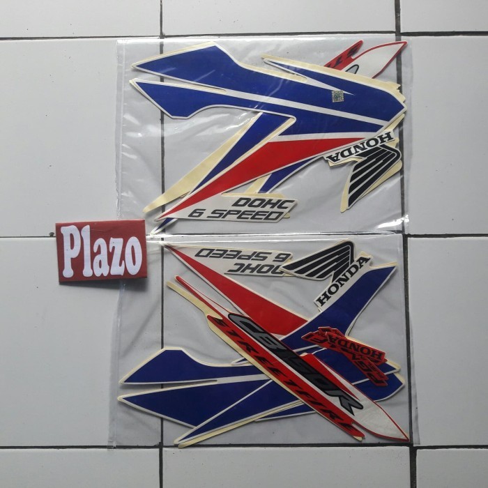 Stiker Striping Body Motor Cb150R 2014 Merah-Biru