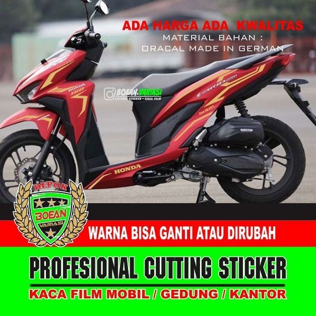 Cutting Sticker Vario 150 Hitam Merah Putih Vario New 150