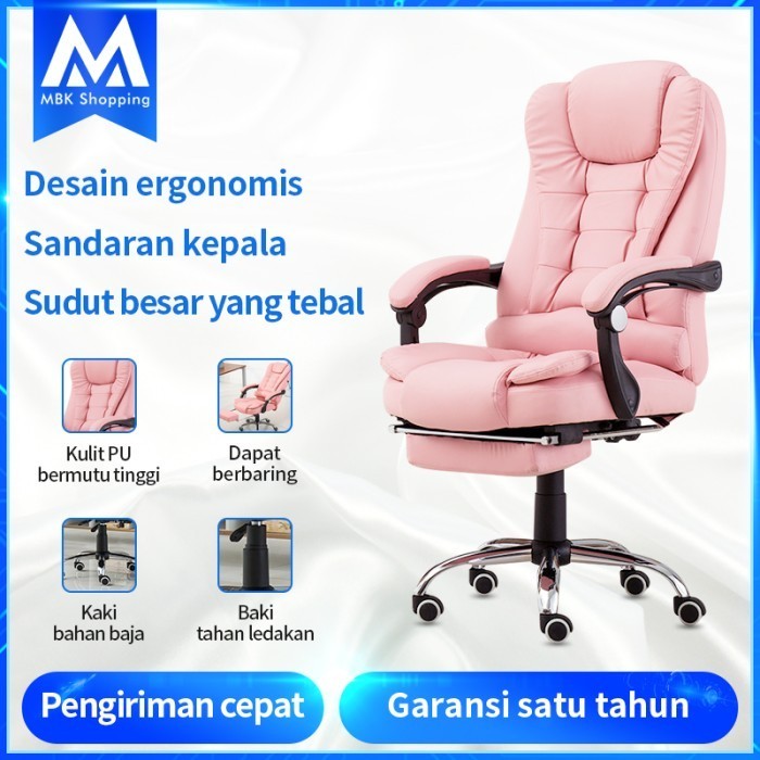 Mbk-Kantor, Kursi Direktur, Kursi Gaming, Kursi Bos-Pink