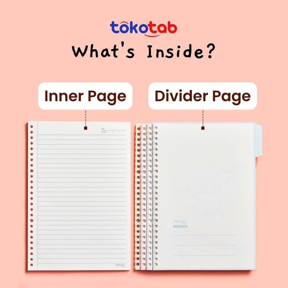 

TOKOTAB - B5 A5 BINDER LOOSE LEAF BINDER RING NOTEBOOK DETACHABLE PP LOOSE LEAF NOTEBOOK COD
