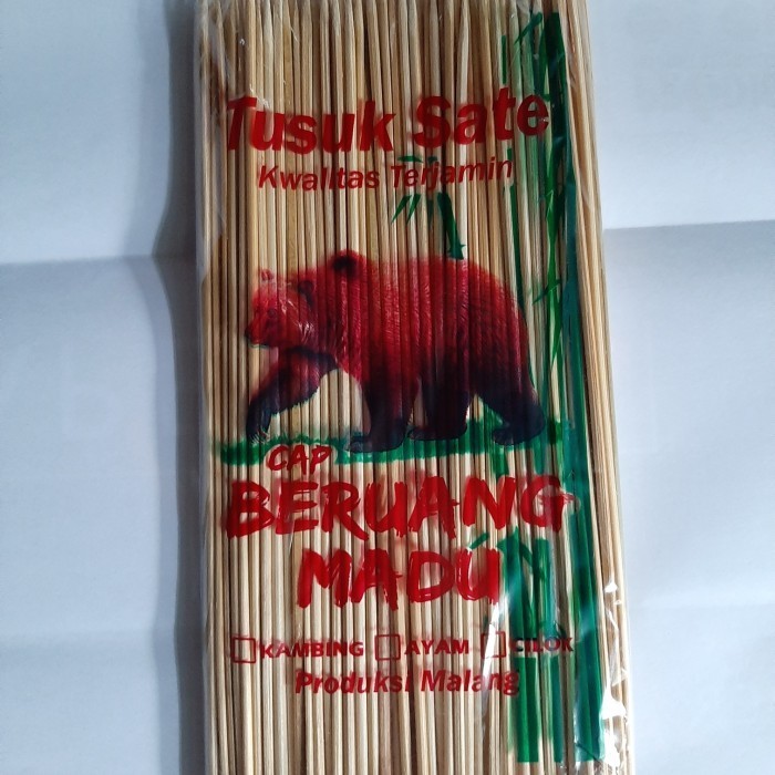 Produk Unggulan] Tusuk Sate Ayam Cap Bambu Alami