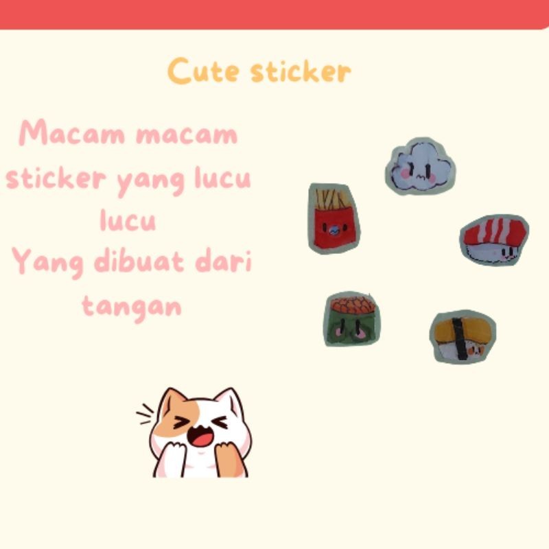 

cute sticker/cute sticker food