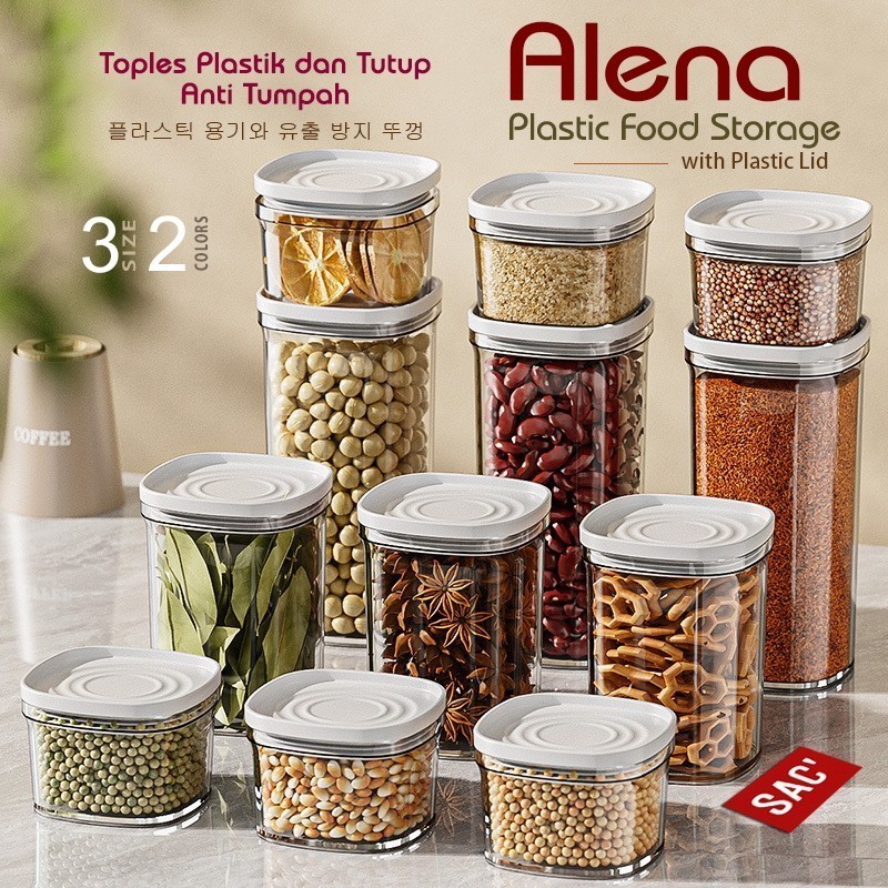 FREE SHIPPING / READY BALI ALENA PVC STORAGE FOOD JAR TOPLES PLASTIK KOTAK TEMPAT SIMPAN MAKANAN TOP
