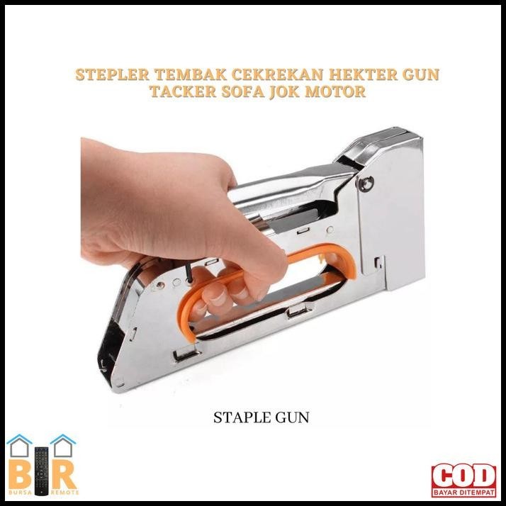 

TERMURAH STEPLER TEMBAK CEKREKAN HEKTER GUN TACKER SOFA JOK MOTOR !!!!