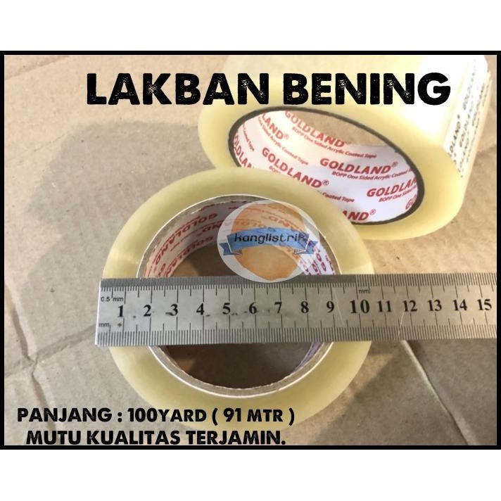 

TERMURAH LAKBAN BENING 100 YARD 45MM !