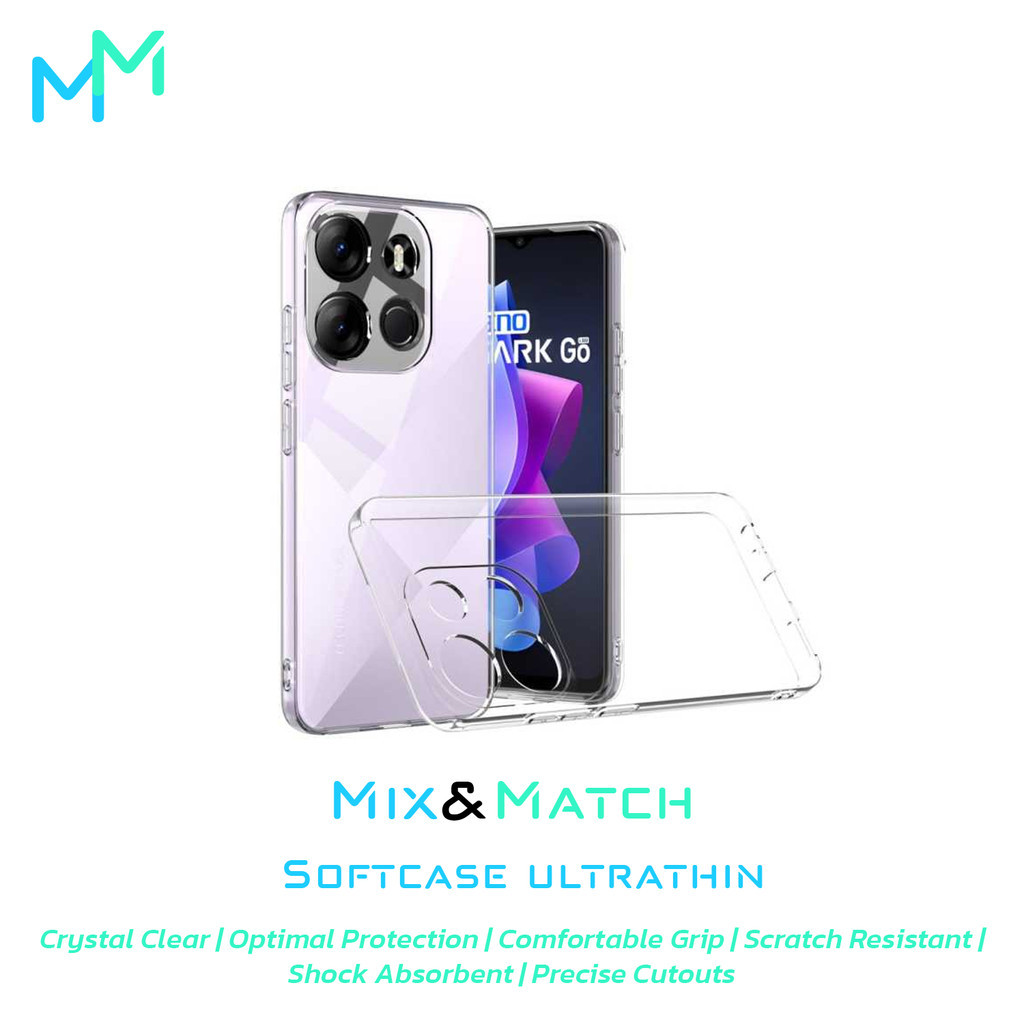 Casing Bening TPU Crystal Clear Infinix Smart HD / 3 / 4 / 5 / 6 / 7 / 8 / S4 / S5 / Lite / Plus / P