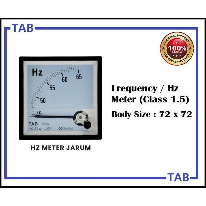

DISKON HZ METER JARUM TAB 72 X 72 CLASS 1.5 !!!!!