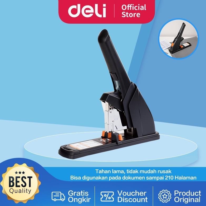 

Banyak Promooo !!! Deli Staples Tugas Berat Jilid Heavy Duty Stapler 210 Lembar Sheets 65 Fortless E0383