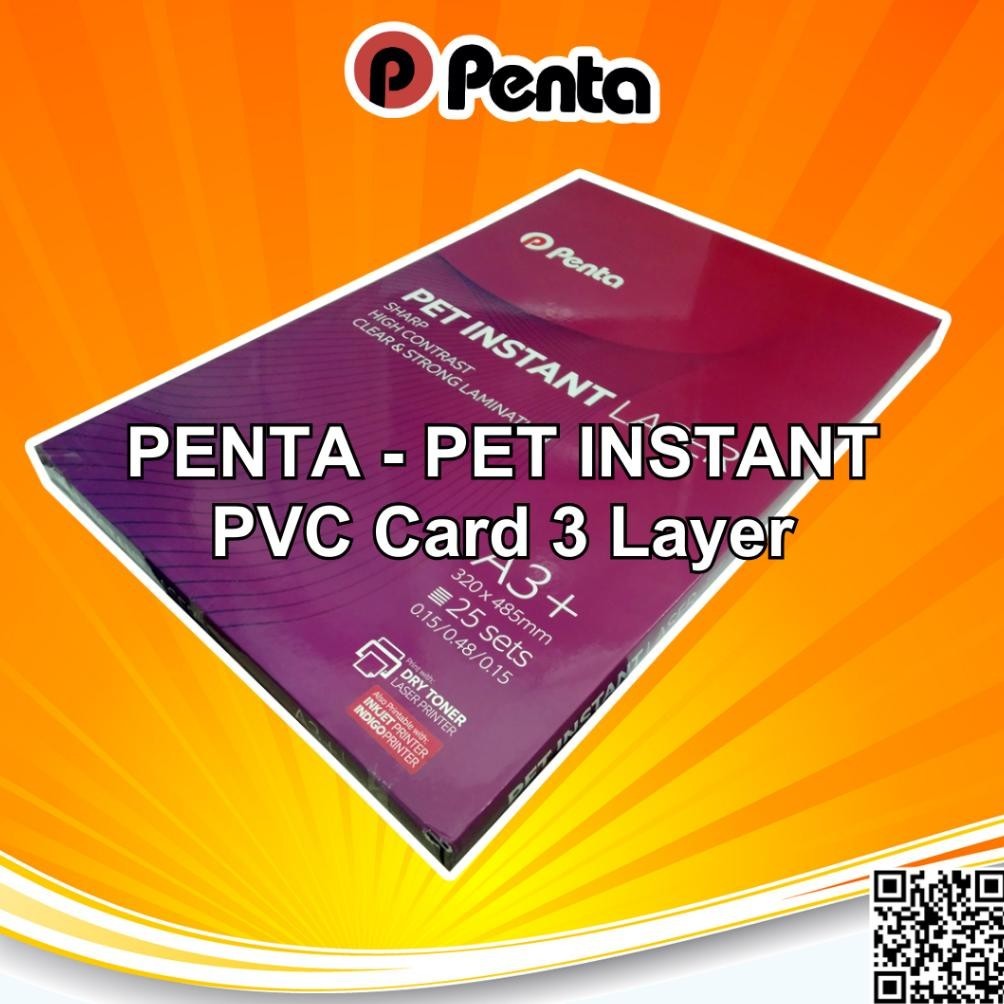 

Banyak Diskon!!! Penta Pet Instant Pvc Card Dital Rint Laser Toner Indo Inkjet A3+ Id Card 3 Layers 0,78 Mm Pack 25 Set Kartu Anggota / Atm / Member Card
