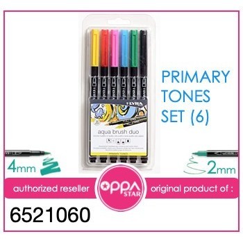 

Brush Pen Set Lyra Aqua Brush Duo Pen Primary Tones Set 6 - 6521060